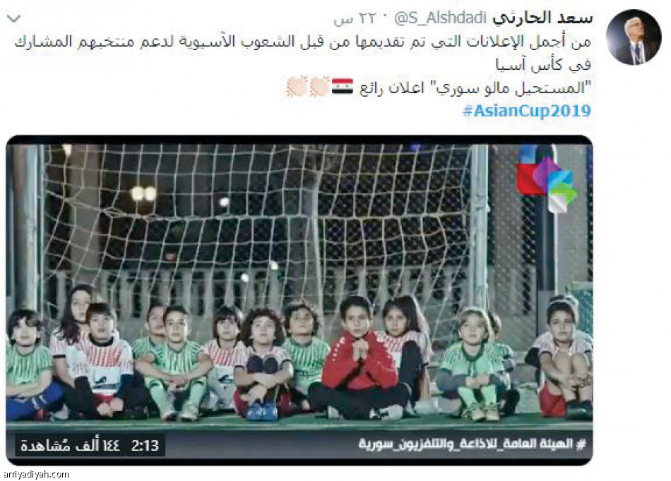 #كأس_آسيا 2019
تفوق عربي.. بـ 258 ألف تغريدة