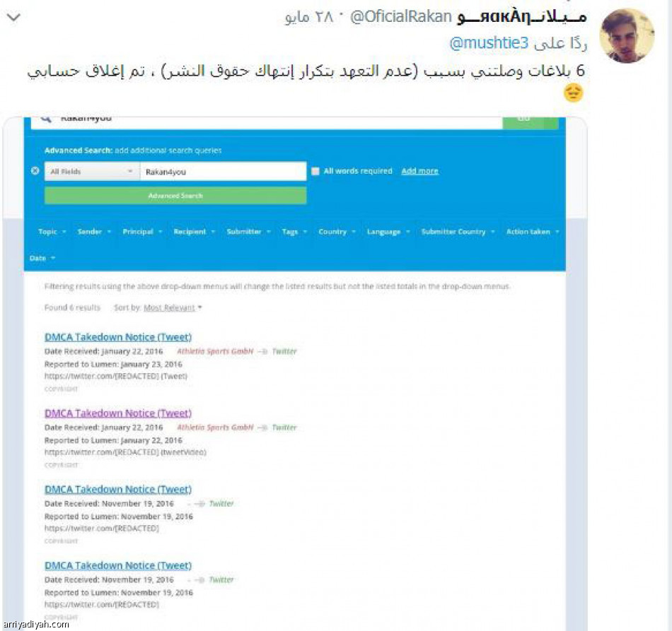 منصات التواصل الاجتماعي
تحت الرقابة