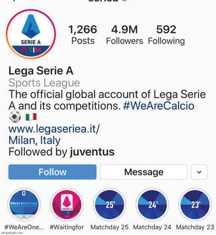 البريميرليج..
الأنشط على إنستجرام