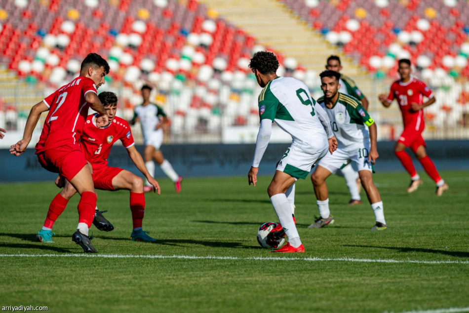 الألعاب العربية.. الأخضر يتعادل مع سوريا